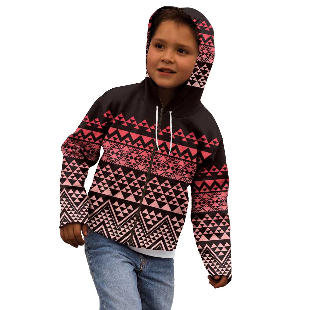 Maori Niho Taniwha Te Wheiao Kid Hoodie Terracotta - Aussie Hoodie