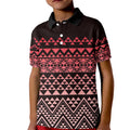 Maori Niho Taniwha Te Wheiao Kid Polo Shirt Terracotta - Aussie Hoodie