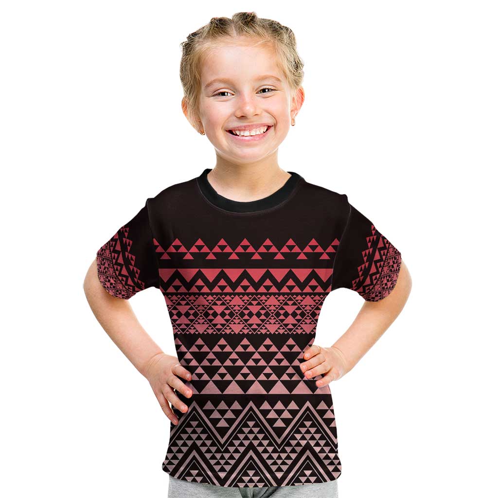 Maori Niho Taniwha Te Wheiao Kid T Shirt Terracotta - Aussie Hoodie