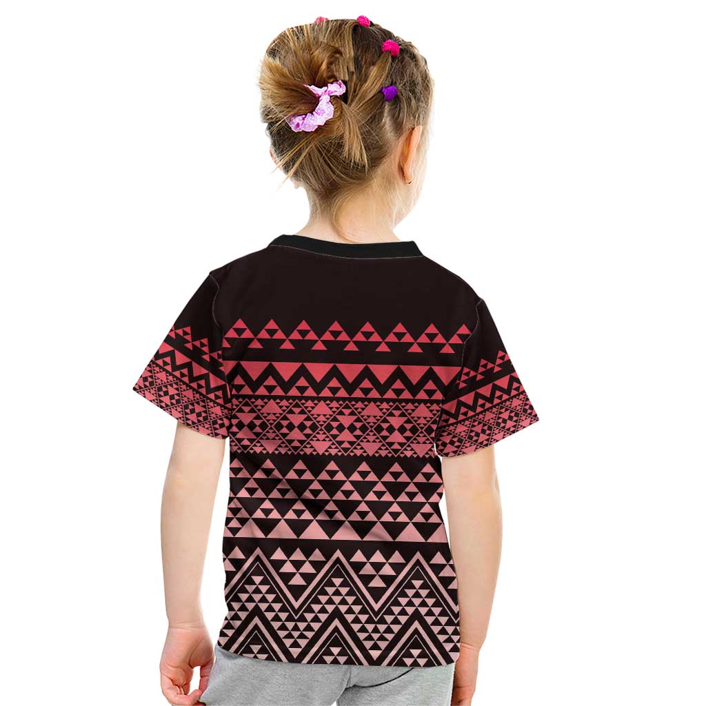 Maori Niho Taniwha Te Wheiao Kid T Shirt Terracotta - Aussie Hoodie