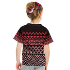 Maori Niho Taniwha Te Wheiao Kid T Shirt Terracotta - Aussie Hoodie