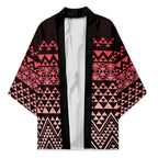 Maori Niho Taniwha Te Wheiao Kimono Terracotta - Aussie Hoodie