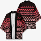 Maori Niho Taniwha Te Wheiao Kimono Terracotta - Aussie Hoodie