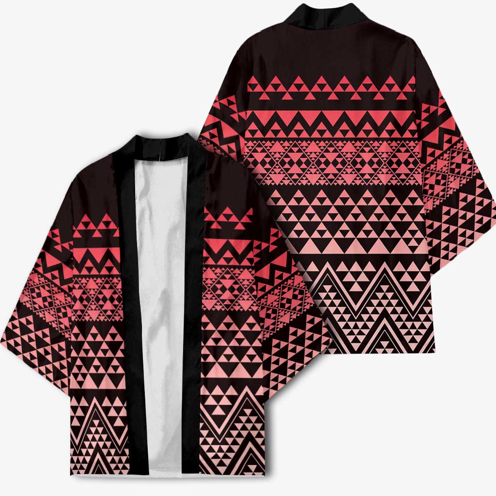 Maori Niho Taniwha Te Wheiao Kimono Terracotta - Aussie Hoodie