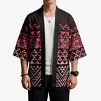Maori Niho Taniwha Te Wheiao Kimono Terracotta - Aussie Hoodie