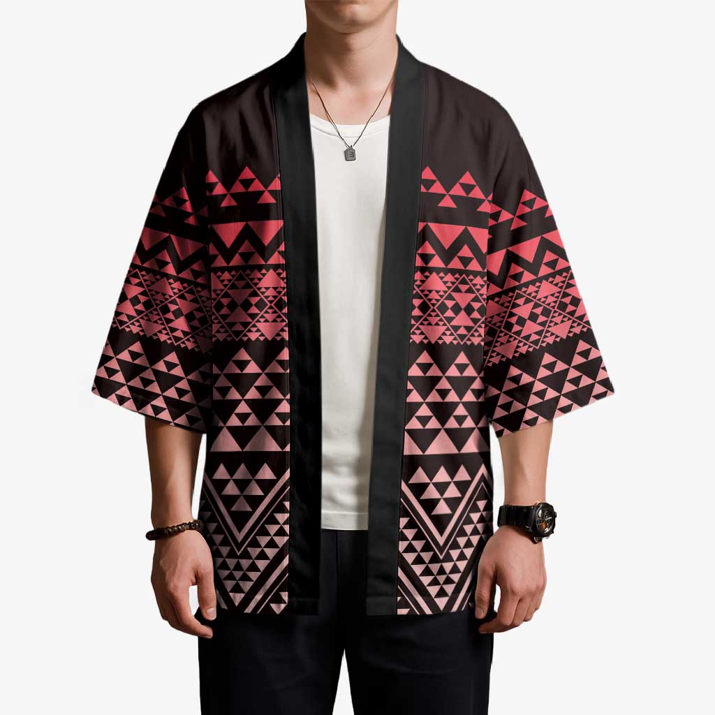 Maori Niho Taniwha Te Wheiao Kimono Terracotta - Aussie Hoodie