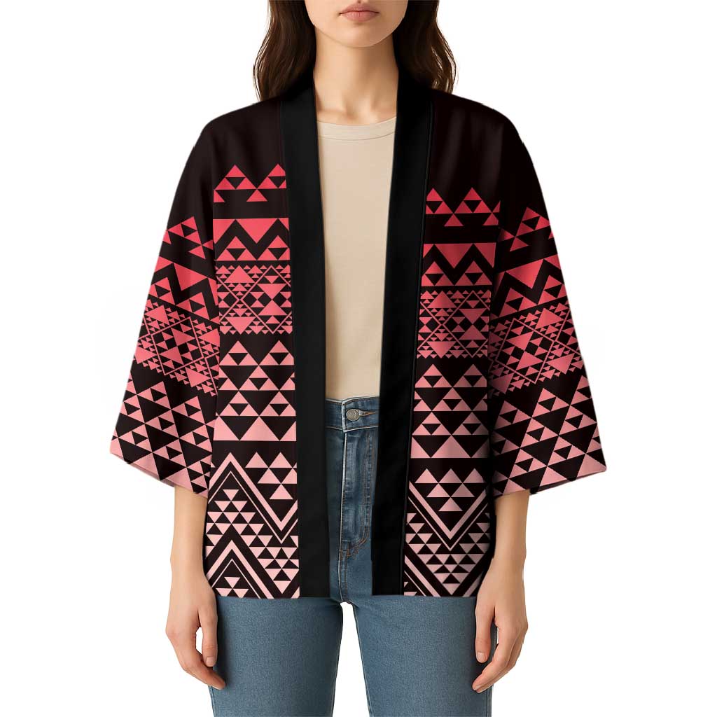 Maori Niho Taniwha Te Wheiao Kimono Terracotta - Aussie Hoodie
