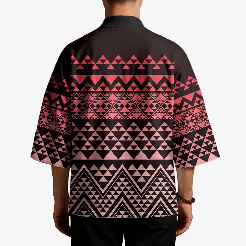 Maori Niho Taniwha Te Wheiao Kimono Terracotta - Aussie Hoodie