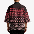 Maori Niho Taniwha Te Wheiao Kimono Terracotta - Aussie Hoodie