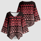 Maori Niho Taniwha Te Wheiao Kimono Sleeve Blouse Terracotta - Aussie Hoodie