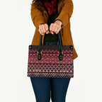 Maori Niho Taniwha Te Wheiao Leather Bag Terracotta - Aussie Hoodie