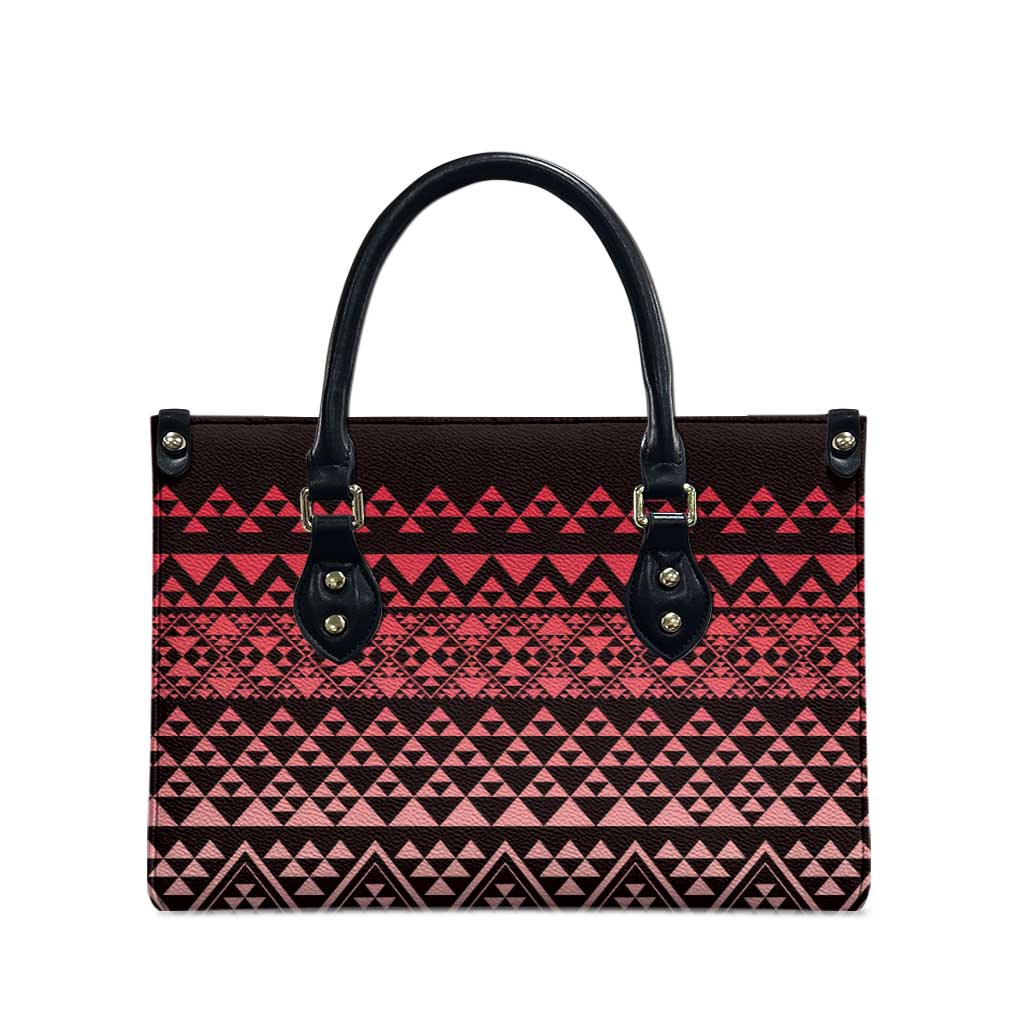 Maori Niho Taniwha Te Wheiao Leather Bag Terracotta - Aussie Hoodie