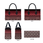 Maori Niho Taniwha Te Wheiao Leather Bag Terracotta - Aussie Hoodie