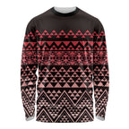 Maori Niho Taniwha Te Wheiao Long Sleeve Shirt Terracotta - Aussie Hoodie