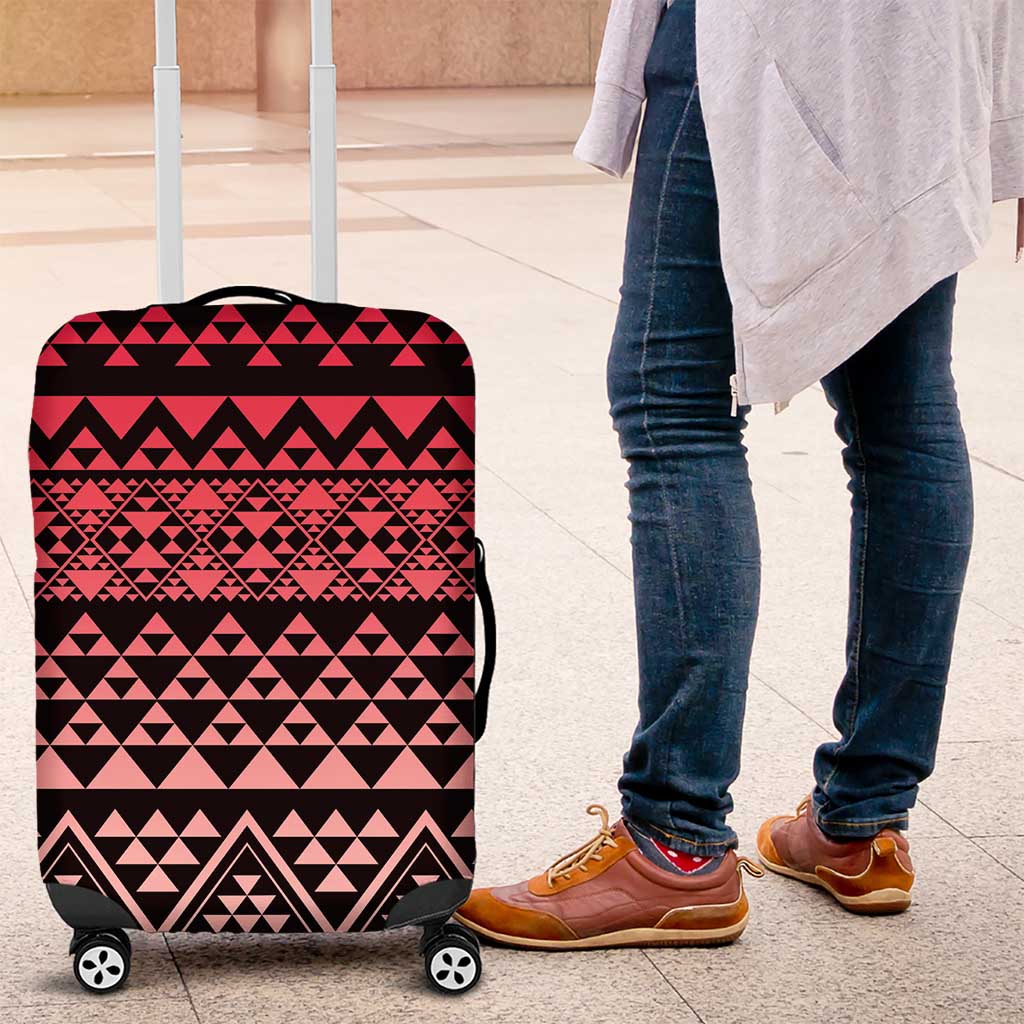 Maori Niho Taniwha Te Wheiao Luggage Cover Terracotta - Aussie Hoodie