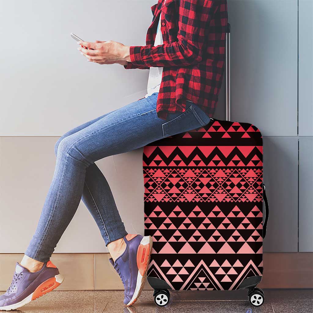 Maori Niho Taniwha Te Wheiao Luggage Cover Terracotta - Aussie Hoodie