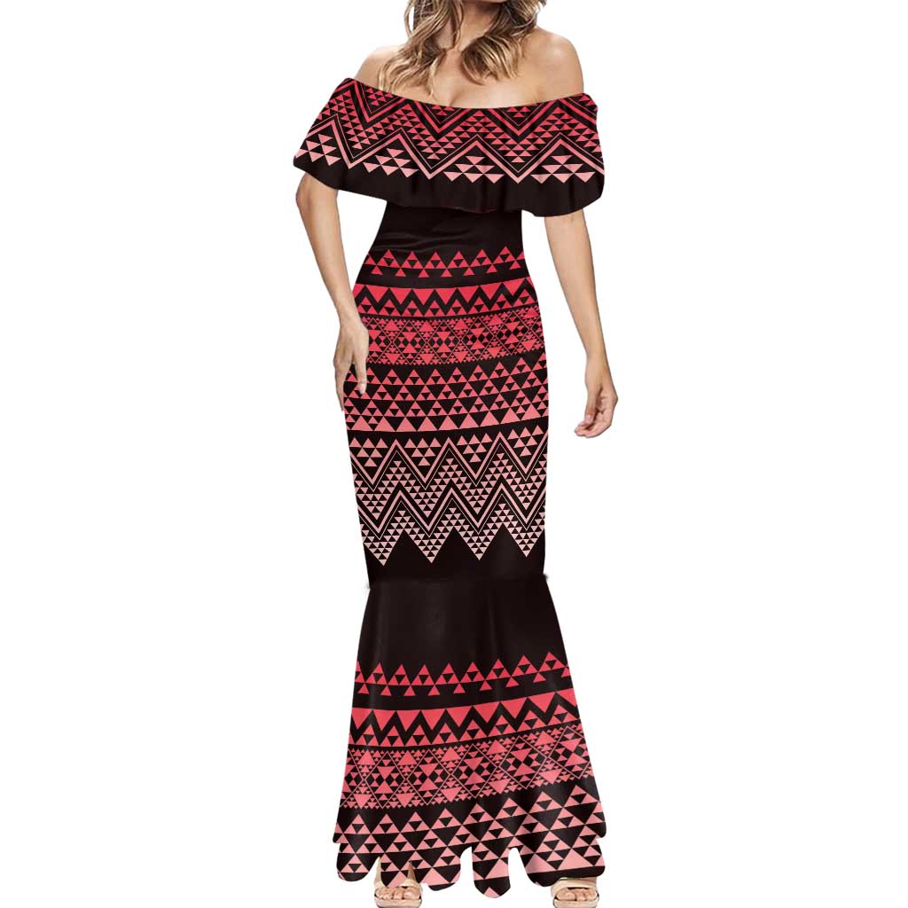 Maori Niho Taniwha Te Wheiao Mermaid Dress Terracotta - Aussie Hoodie