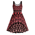 Maori Niho Taniwha Te Wheiao Midi Dress Terracotta - Aussie Hoodie