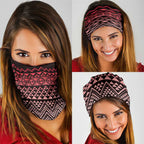 Maori Niho Taniwha Te Wheiao Neck Gaiter Terracotta - Aussie Hoodie