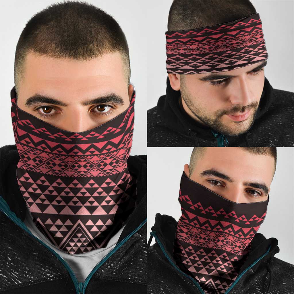 Maori Niho Taniwha Te Wheiao Neck Gaiter Terracotta - Aussie Hoodie
