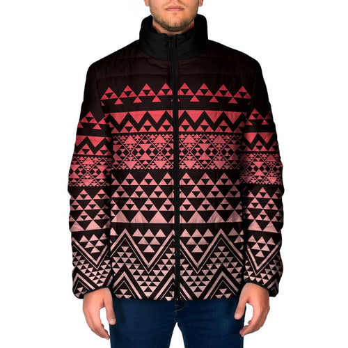 Maori Niho Taniwha Te Wheiao Padded Jacket Terracotta - Aussie Hoodie