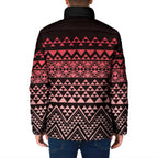 Maori Niho Taniwha Te Wheiao Padded Jacket Terracotta - Aussie Hoodie