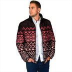 Maori Niho Taniwha Te Wheiao Padded Jacket Terracotta - Aussie Hoodie