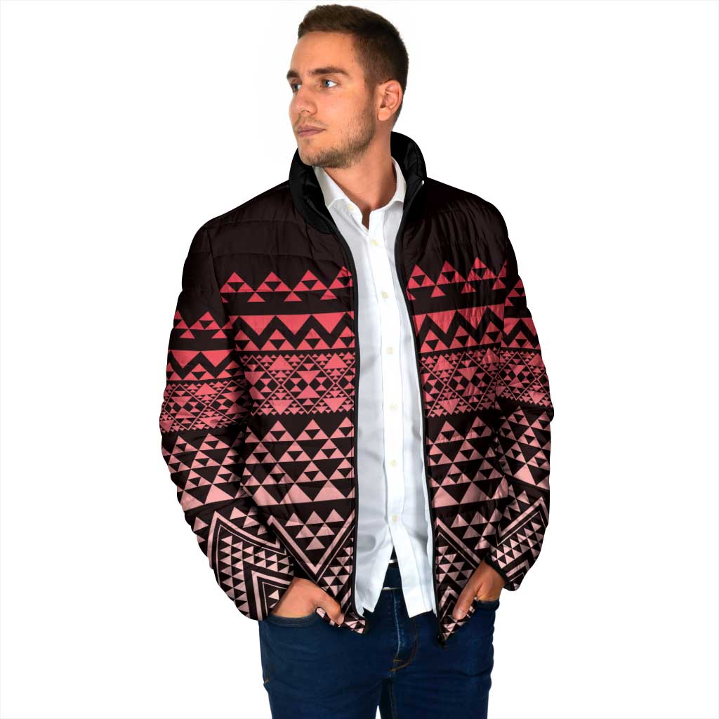 Maori Niho Taniwha Te Wheiao Padded Jacket Terracotta - Aussie Hoodie