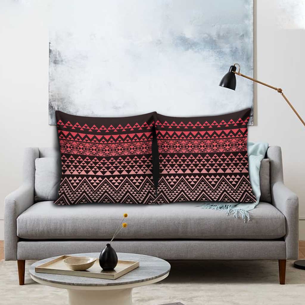 Maori Niho Taniwha Te Wheiao Pillow Cover Terracotta - Aussie Hoodie