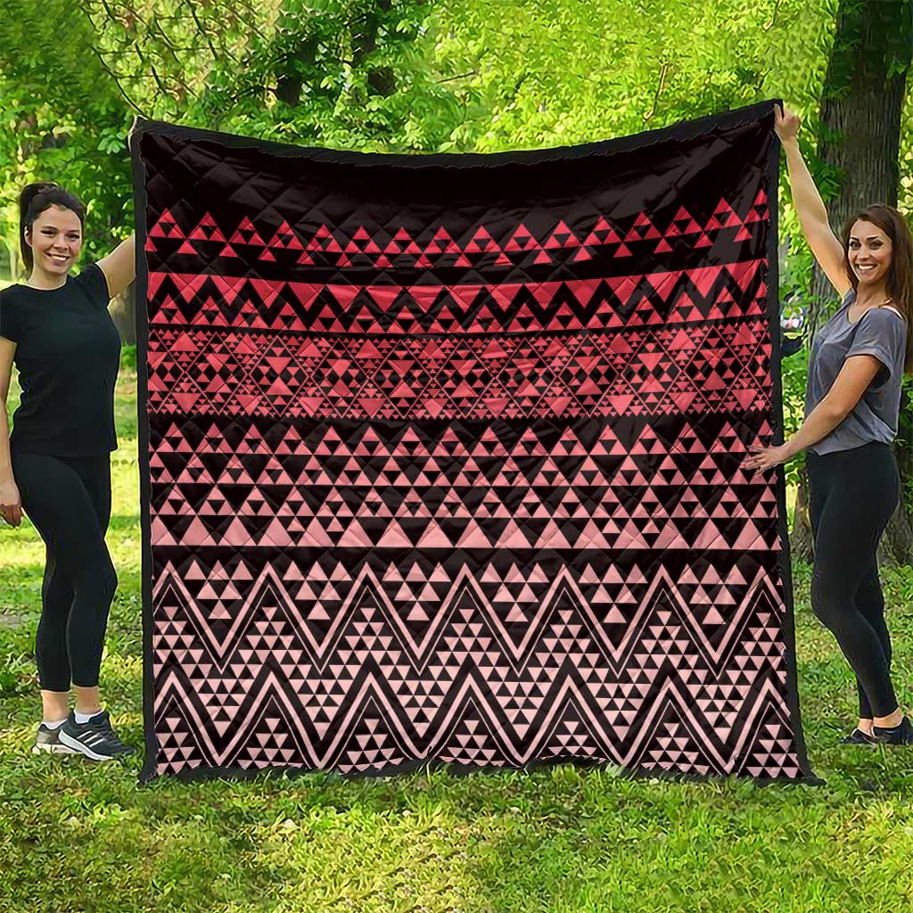 Maori Niho Taniwha Te Wheiao Quilt Terracotta - Aussie Hoodie