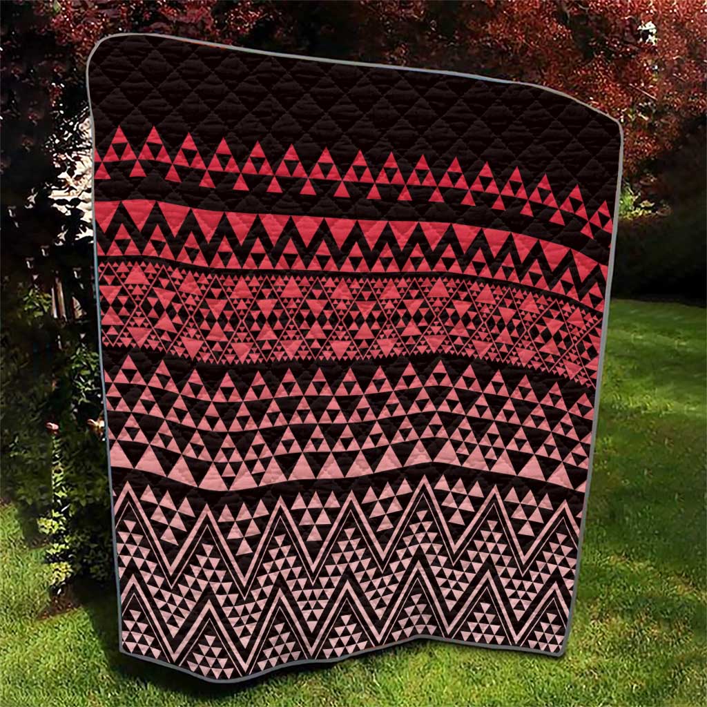 Maori Niho Taniwha Te Wheiao Quilt Terracotta - Aussie Hoodie
