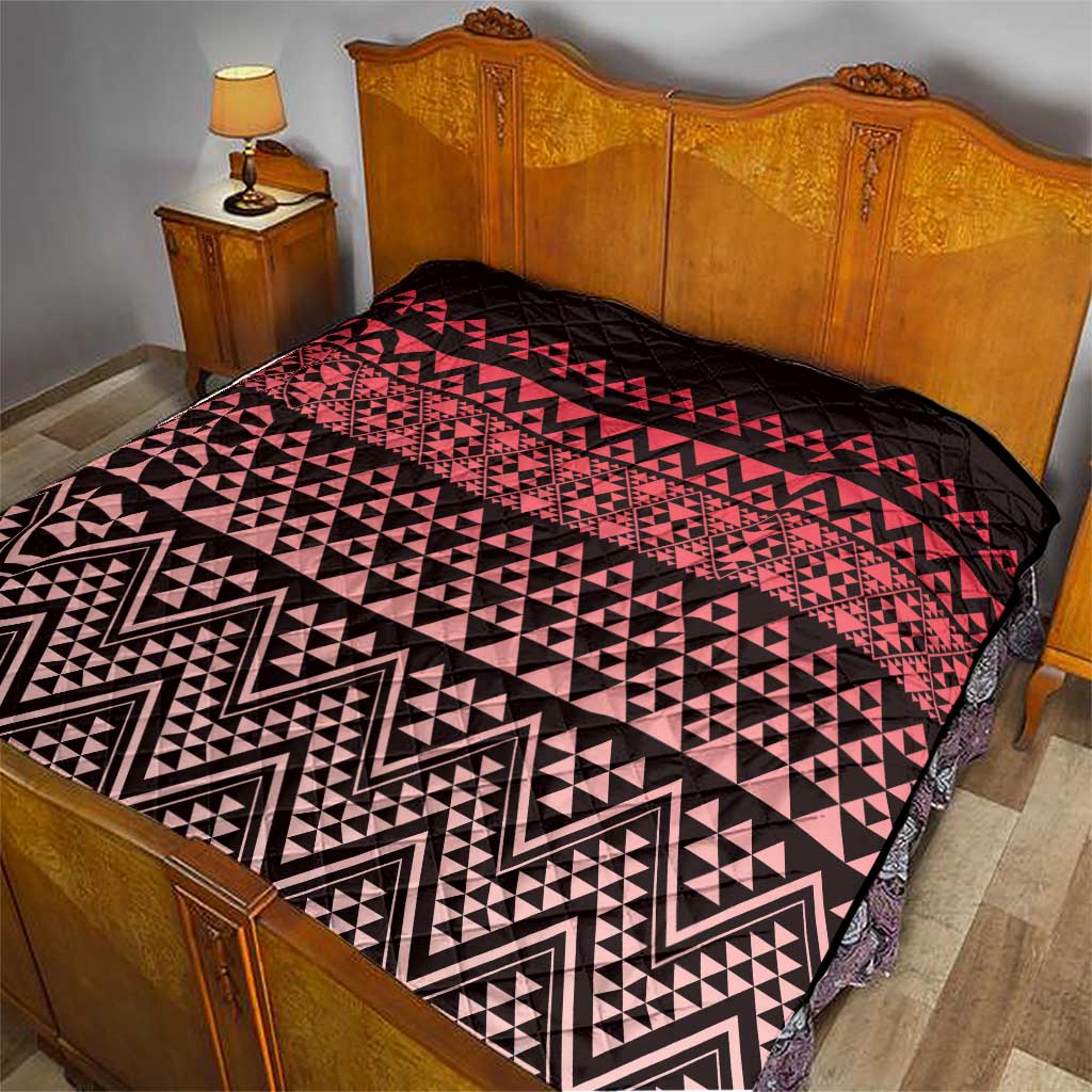 Maori Niho Taniwha Te Wheiao Quilt Terracotta - Aussie Hoodie
