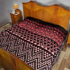 Maori Niho Taniwha Te Wheiao Quilt Terracotta - Aussie Hoodie