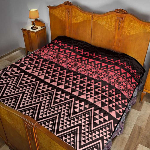 Maori Niho Taniwha Te Wheiao Quilt Terracotta - Aussie Hoodie