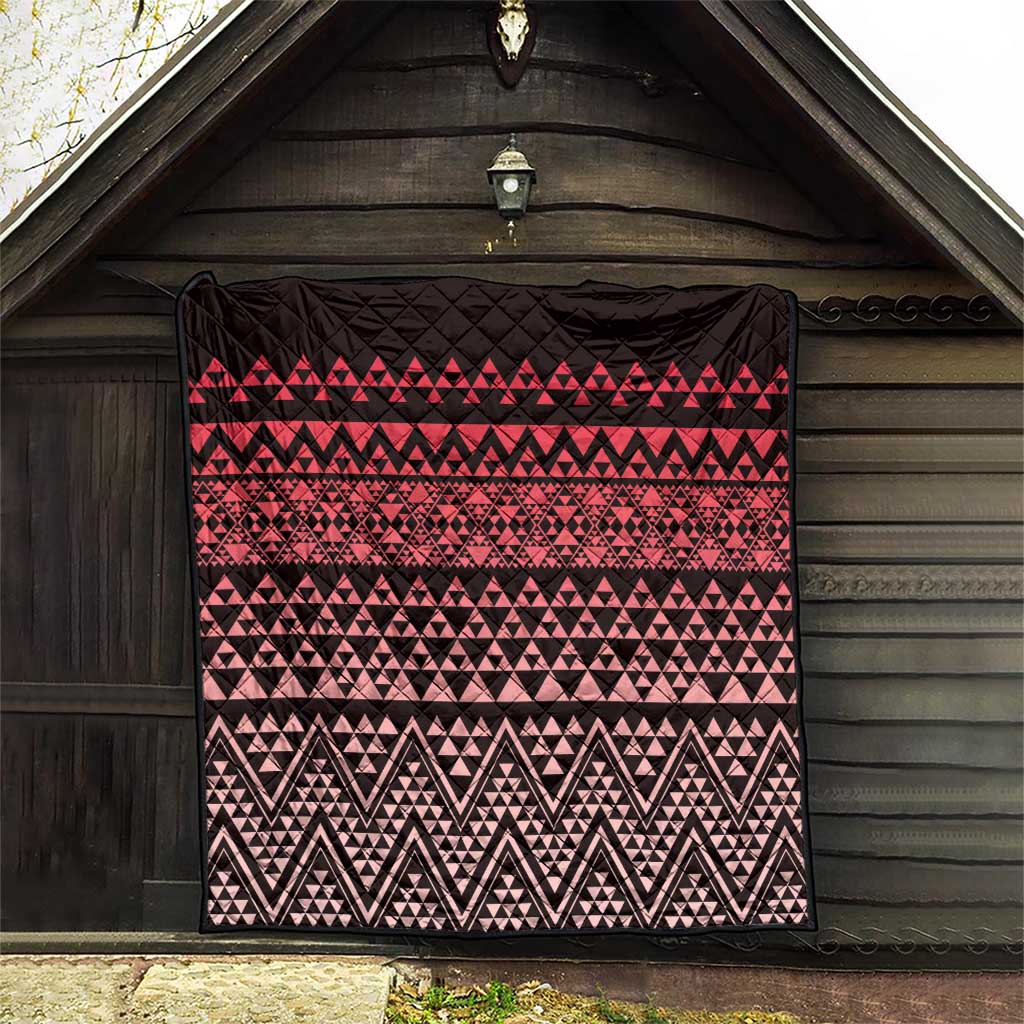 Maori Niho Taniwha Te Wheiao Quilt Terracotta - Aussie Hoodie