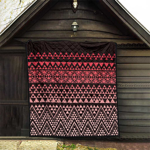Maori Niho Taniwha Te Wheiao Quilt Terracotta - Aussie Hoodie