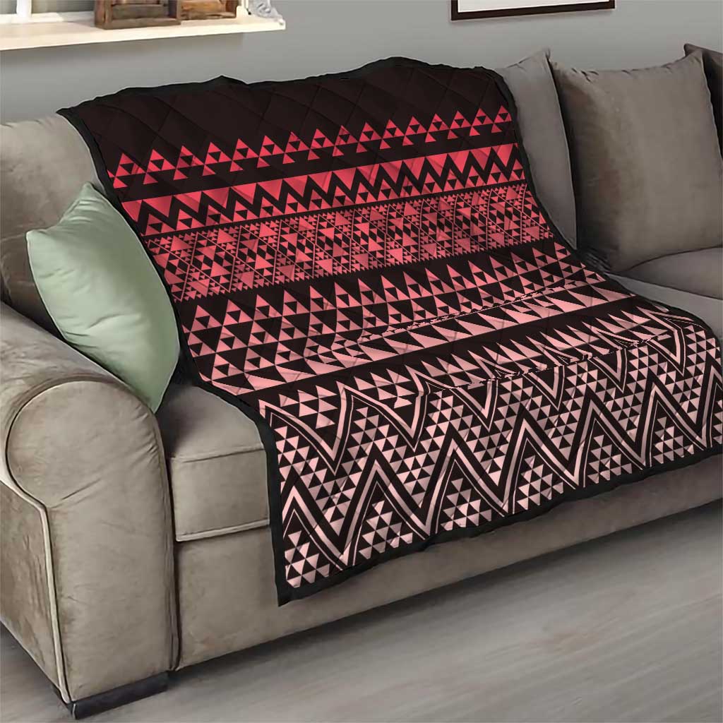 Maori Niho Taniwha Te Wheiao Quilt Terracotta - Aussie Hoodie