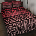 Maori Niho Taniwha Te Wheiao Quilt Bed Set Terracotta - Aussie Hoodie