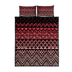 Maori Niho Taniwha Te Wheiao Quilt Bed Set Terracotta - Aussie Hoodie
