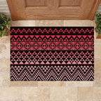 Maori Niho Taniwha Te Wheiao Rubber Doormat Terracotta - Aussie Hoodie