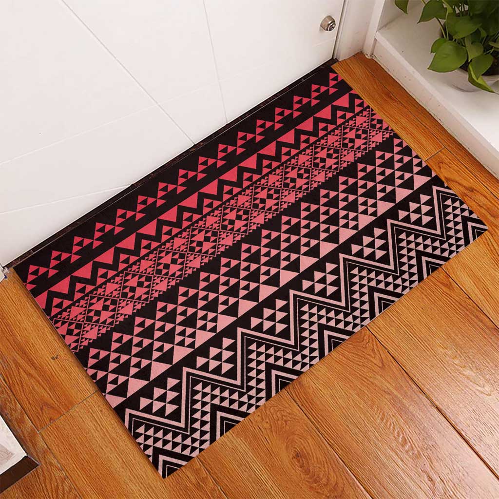 Maori Niho Taniwha Te Wheiao Rubber Doormat Terracotta - Aussie Hoodie