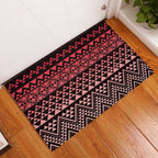 Maori Niho Taniwha Te Wheiao Rubber Doormat Terracotta - Aussie Hoodie