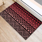 Maori Niho Taniwha Te Wheiao Rubber Doormat Terracotta - Aussie Hoodie