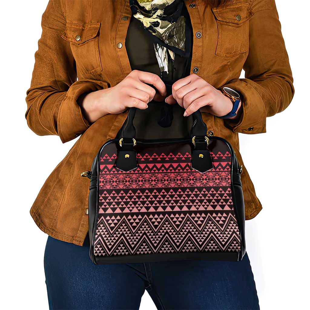 Maori Niho Taniwha Te Wheiao Shoulder Handbag Terracotta - Aussie Hoodie