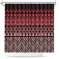 Maori Niho Taniwha Te Wheiao Shower Curtain Terracotta - Aussie Hoodie