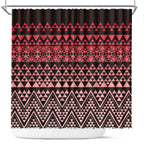 Maori Niho Taniwha Te Wheiao Shower Curtain Terracotta - Aussie Hoodie