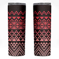 Maori Niho Taniwha Te Wheiao Skinny Tumbler Terracotta - Aussie Hoodie