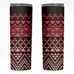Maori Niho Taniwha Te Wheiao Skinny Tumbler Terracotta - Aussie Hoodie