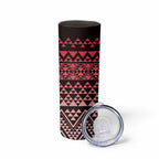 Maori Niho Taniwha Te Wheiao Skinny Tumbler Terracotta - Aussie Hoodie