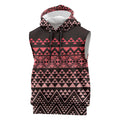 Maori Niho Taniwha Te Wheiao Sleeveless Hoodie Terracotta - Aussie Hoodie